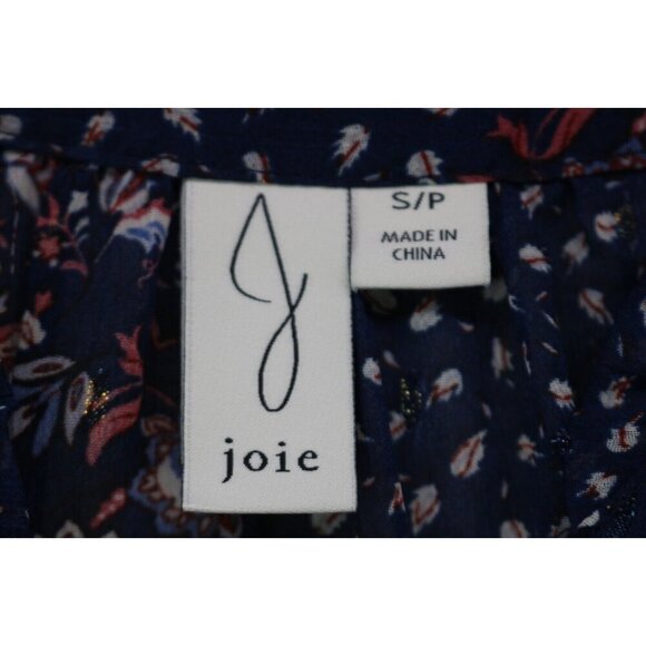 Joie Semi-Sheer Elastic Waist Top-Ruffle Sleeve-S/P-Metallics-Fairy-Cottagecore - Picture 7 of 12